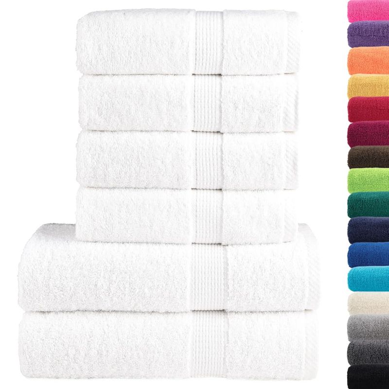 Casa si Gradina - Textile si covoare - Textile baie - Prosoape - Set de prosoape premium, 6 piese, alb, 600 g/m² 100% bumbac - Infinity.ro