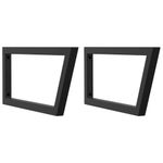 Casa si Gradina - Mobilier - Comode si corpuri - Masute de toaleta - Raft pentru lavoar montat pe perete, otel și lemn masiv acacia, maro închis și negru, mărime 140x60x2 cm, model trapez - Infinity.ro