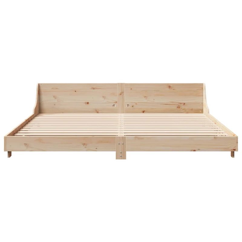 Casa si Gradina - Mobilier - Paturi si accesorii - Paturi - Cadru pat cu tablie 200x200 cm, lemn masiv de pin - Infinity.ro
