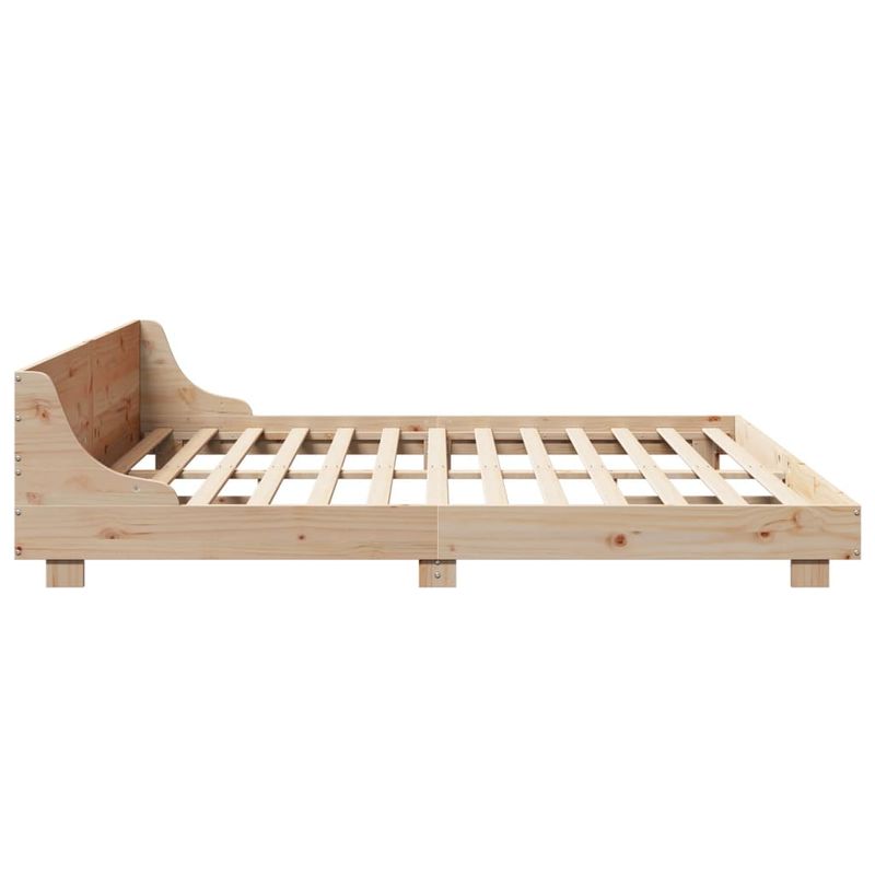 Casa si Gradina - Mobilier - Paturi si accesorii - Paturi - Cadru pat cu tablie 200x200 cm, lemn masiv de pin - Infinity.ro