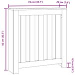 Casa si Gradina - Termice - Calorifere si accesorii - Accesorii calorifere - Masca pentru calorifer stejar maro 78x20x82 cm lemn prelucrat, design lamele verticale - Infinity.ro