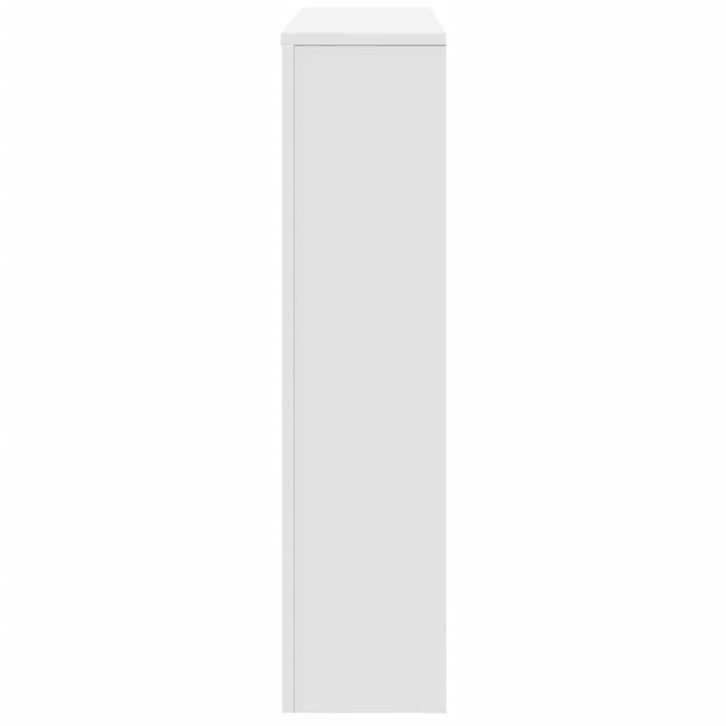 Casa si Gradina - Termice - Calorifere si accesorii - Accesorii calorifere - Masca pentru calorifer, alb, 175x20x82 cm, lemn prelucrat, design lamele verticale - Infinity.ro