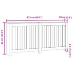 Casa si Gradina - Termice - Calorifere si accesorii - Accesorii calorifere - Masca pentru calorifer, alb, 175x20x82 cm, lemn prelucrat, design lamele verticale - Infinity.ro