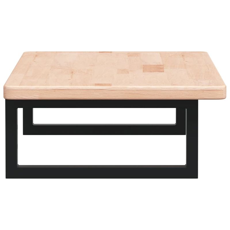 Casa si Gradina - Mobilier - Biblioteci si rafturi - Rafturi - Raft pentru lavoar montat pe perete, otel și lemn masiv stejar, maro și negru, mărime 80x40x2.5 cm, model dreptunghiular - Infinity.ro
