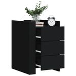 Casa si Gradina - Mobilier - Comode si corpuri - Noptiere - Noptiera, negru, 45x50x65 cm, lemn prelucrat - Infinity.ro
