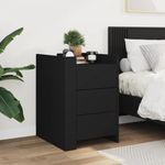 Casa si Gradina - Mobilier - Comode si corpuri - Noptiere - Noptiera, negru, 45x50x65 cm, lemn prelucrat - Infinity.ro