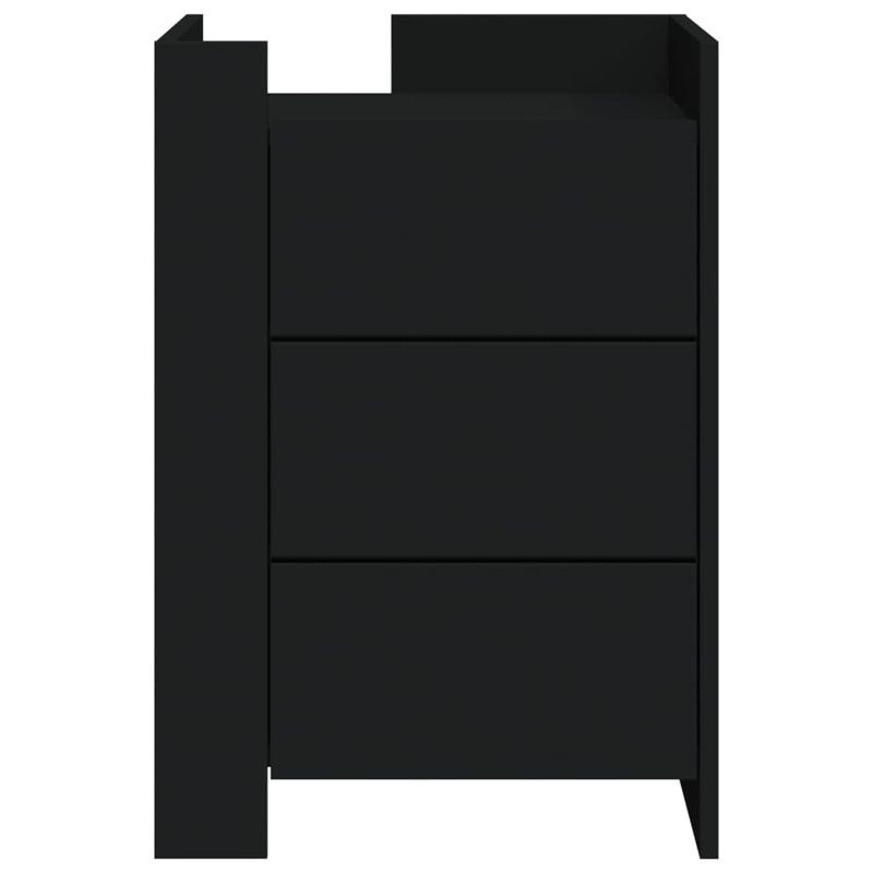 Casa si Gradina - Mobilier - Comode si corpuri - Noptiere - Noptiera, negru, 45x50x65 cm, lemn prelucrat - Infinity.ro