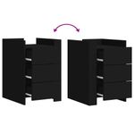 Casa si Gradina - Mobilier - Comode si corpuri - Noptiere - Noptiera, negru, 45x50x65 cm, lemn prelucrat - Infinity.ro