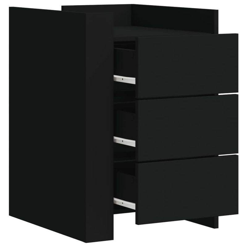Casa si Gradina - Mobilier - Comode si corpuri - Noptiere - Noptiera, negru, 45x50x65 cm, lemn prelucrat - Infinity.ro