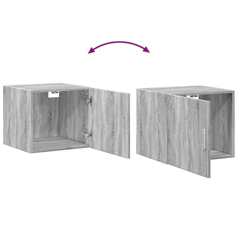 Casa si Gradina - Mobilier - Comode si corpuri - Comode - Dulap de perete, gri sonoma, 45x42,5x40 cm, lemn prelucrat - Infinity.ro