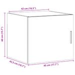 Casa si Gradina - Mobilier - Comode si corpuri - Comode - Dulap de perete, gri sonoma, 45x42,5x40 cm, lemn prelucrat - Infinity.ro