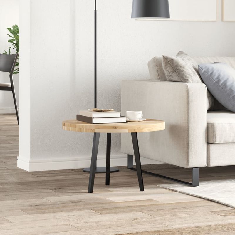 Casa si Gradina - Constructii - Lemn constructii - Placi lemn - Blat de masa rotund, diametru 60x4 cm, lemn masiv de acacia, natural - Infinity.ro