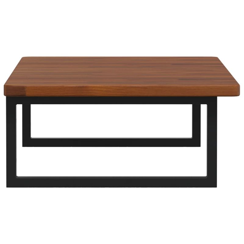 Casa si Gradina - Mobilier - Biblioteci si rafturi - Rafturi - Raft pentru lavoar montat pe perete, otel și lemn masiv stejar, maro închis și negru, mărime 100x50x2.5 cm, model dreptunghiular - Infinity.ro