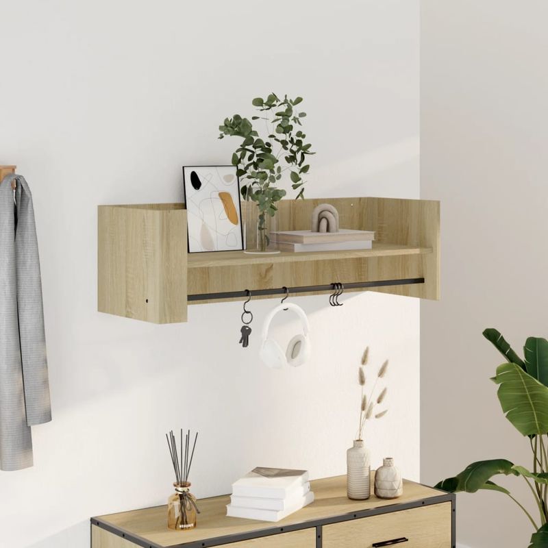 Casa si Gradina - Mobilier - Biblioteci si rafturi - Rafturi - Raft de perete, stejar sonoma, 100x35x30,5 cm, lemn prelucrat - Infinity.ro