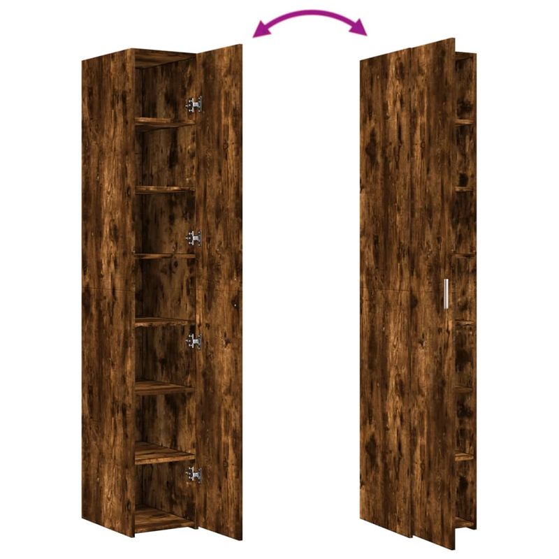 Casa si Gradina - Mobilier - Comode si corpuri - Corpuri bucatarie - Dulap inalt, stejar fumuriu, 30x42,5x185 cm, lemn prelucrat - Infinity.ro