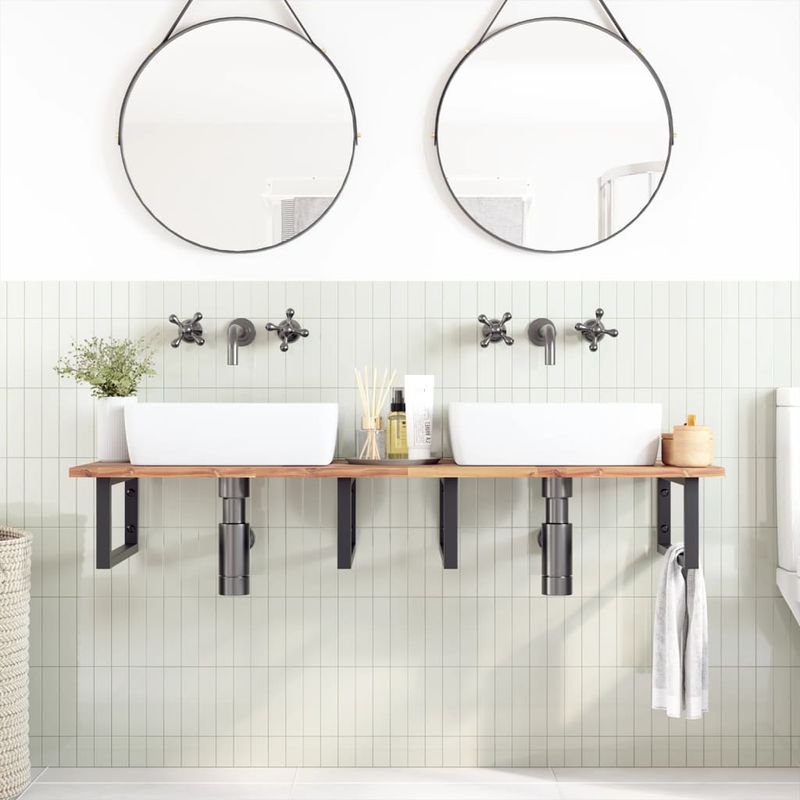 Casa si Gradina - Mobilier - Mobilier baie - Blaturi baie - Blat de baie netratat, 140x50x2 cm, lemn masiv de acacia - Infinity.ro