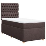 Casa si Gradina - Mobilier - Paturi si accesorii - Paturi - Pat box spring cu saltea, maro inchis, 80x200 cm, textil - Infinity.ro