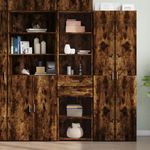 Casa si Gradina - Mobilier - Comode si corpuri - Corpuri bucatarie - Dulap inalt, stejar fumuriu, 50x42,5x185 cm, lemn prelucrat - Infinity.ro