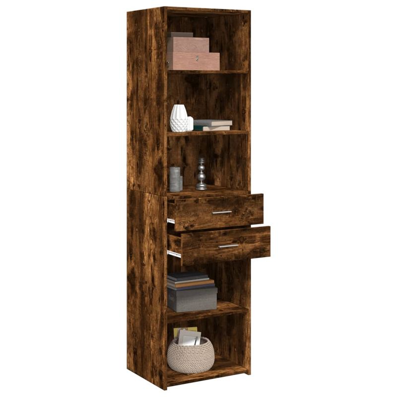 Casa si Gradina - Mobilier - Comode si corpuri - Corpuri bucatarie - Dulap inalt, stejar fumuriu, 50x42,5x185 cm, lemn prelucrat - Infinity.ro