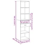 Casa si Gradina - Mobilier - Comode si corpuri - Corpuri bucatarie - Dulap inalt, stejar fumuriu, 50x42,5x185 cm, lemn prelucrat - Infinity.ro