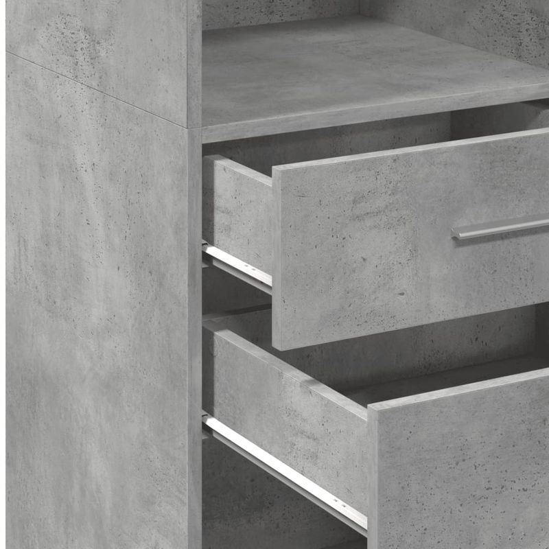 Casa si Gradina - Mobilier - Comode si corpuri - Corpuri bucatarie - Dulap inalt, gri beton, 50x42,5x124 cm, lemn prelucrat - Infinity.ro