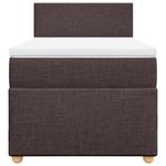 Casa si Gradina - Mobilier - Paturi si accesorii - Paturi - Pat box spring cu saltea, maro inchis, 100x200 cm, textil - Infinity.ro