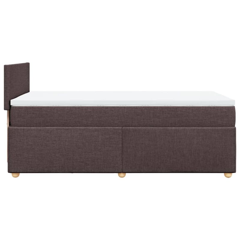 Casa si Gradina - Mobilier - Paturi si accesorii - Paturi - Pat box spring cu saltea, maro inchis, 100x200 cm, textil - Infinity.ro