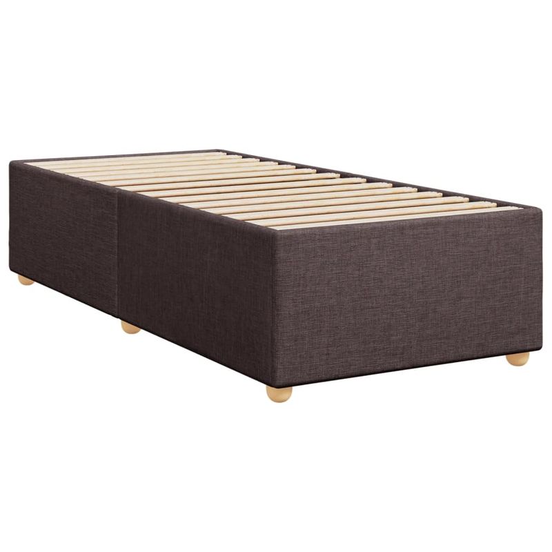 Casa si Gradina - Mobilier - Paturi si accesorii - Paturi - Pat box spring cu saltea, maro inchis, 100x200 cm, textil - Infinity.ro