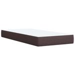 Casa si Gradina - Mobilier - Paturi si accesorii - Paturi - Pat box spring cu saltea, maro inchis, 100x200 cm, textil - Infinity.ro