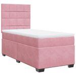 Casa si Gradina - Mobilier - Paturi si accesorii - Paturi - Pat box spring cu saltea, roz, 80x200 cm, catifea - Infinity.ro