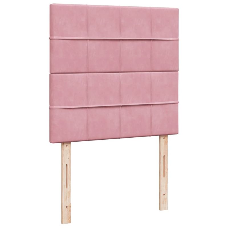 Casa si Gradina - Mobilier - Paturi si accesorii - Paturi - Pat box spring cu saltea, roz, 80x200 cm, catifea - Infinity.ro