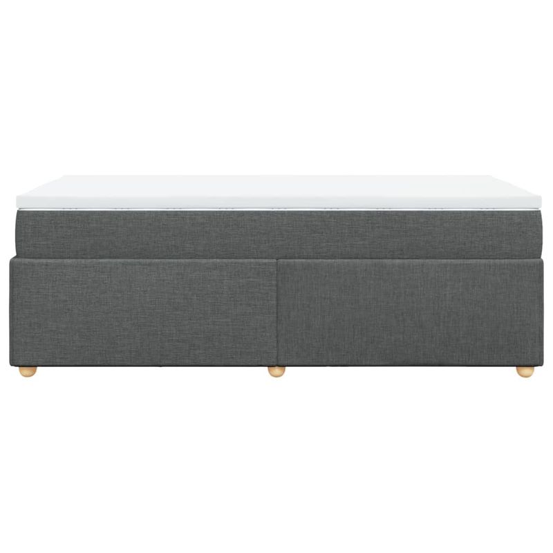 Casa si Gradina - Mobilier - Paturi si accesorii - Paturi - Pat box spring cu saltea, gri inchis, 80x200 cm, textil - Infinity.ro