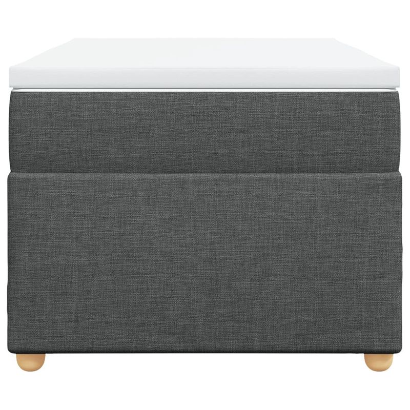 Casa si Gradina - Mobilier - Paturi si accesorii - Paturi - Pat box spring cu saltea, gri inchis, 90x190 cm, textil - Infinity.ro