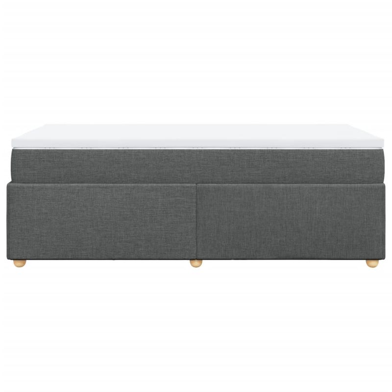 Casa si Gradina - Mobilier - Paturi si accesorii - Paturi - Pat box spring cu saltea, gri inchis, 90x190 cm, textil - Infinity.ro