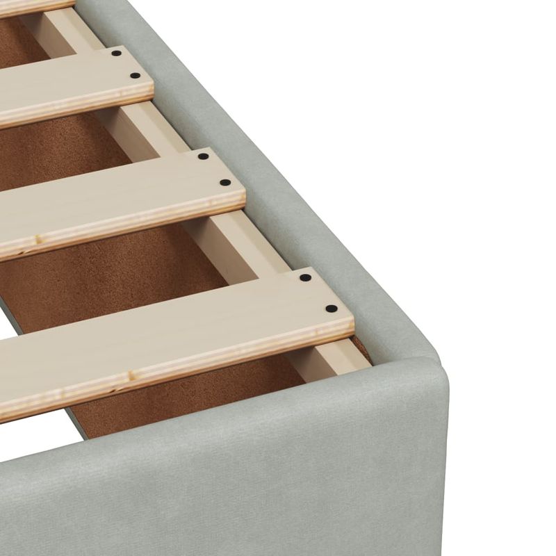 Casa si Gradina - Mobilier - Paturi si accesorii - Paturi - Pat box spring cu saltea, gri deschis, 100x200 cm, catifea - Infinity.ro
