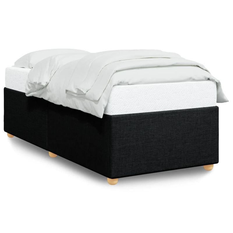 Casa si Gradina - Mobilier - Paturi si accesorii - Paturi - Cadru de pat, negru, 90 x 200 cm, material textil - Infinity.ro