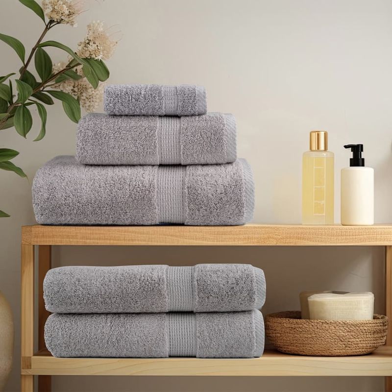 Casa si Gradina - Textile si covoare - Textile baie - Prosoape - Prosoape oaspeti premium 10 buc. gri 30x50cm 600gsm 100% bumbac - Infinity.ro