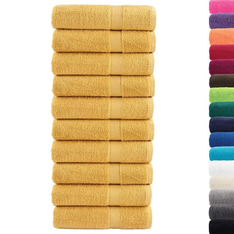 Casa si Gradina - Textile si covoare - Textile baie - Prosoape - Prosoape maini premium 10 buc auriu 50x100cm 600gsm 100% bumbac - Infinity.ro