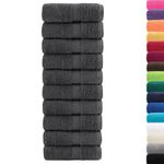 Casa si Gradina - Textile si covoare - Textile baie - Prosoape - Prosoape premium 50 buc Antracit 30x30cm 600gsm 100% bumbac - Infinity.ro