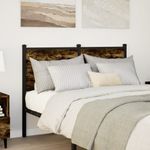 Casa si Gradina - Mobilier - Paturi si accesorii - Accesorii paturi - Tablie de pat, stejar fumuriu, 120 cm, lemn prelucrat si otel - Infinity.ro