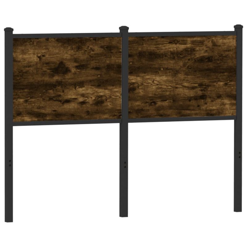 Casa si Gradina - Mobilier - Paturi si accesorii - Accesorii paturi - Tablie de pat, stejar fumuriu, 120 cm, lemn prelucrat si otel - Infinity.ro