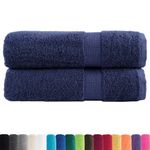 Casa si Gradina - Textile si covoare - Textile baie - Prosoape - Prosoape de maini premium 2 buc 50x100cm 600gsm 100% bumbac, bleumarin - Infinity.ro