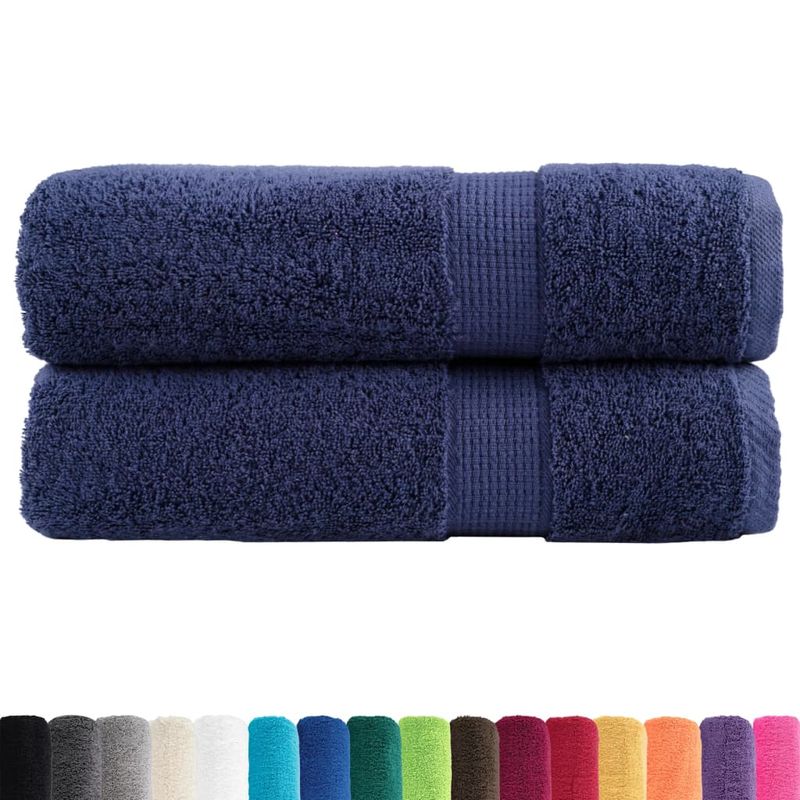 Casa si Gradina - Textile si covoare - Textile baie - Prosoape - Prosoape de maini premium 2 buc 50x100cm 600gsm 100% bumbac, bleumarin - Infinity.ro