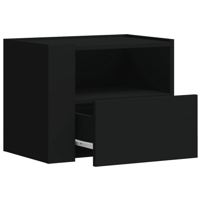 Casa si Gradina - Mobilier - Comode si corpuri - Noptiere - Noptiera de perete, negru, 45x30x35 cm - Infinity.ro