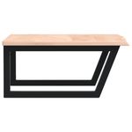 Casa si Gradina - Mobilier - Biblioteci si rafturi - Rafturi - Raft pentru lavoar montat pe perete, otel și lemn masiv stejar, maro și negru, mărime 60x60x2 cm, model trapez - Infinity.ro