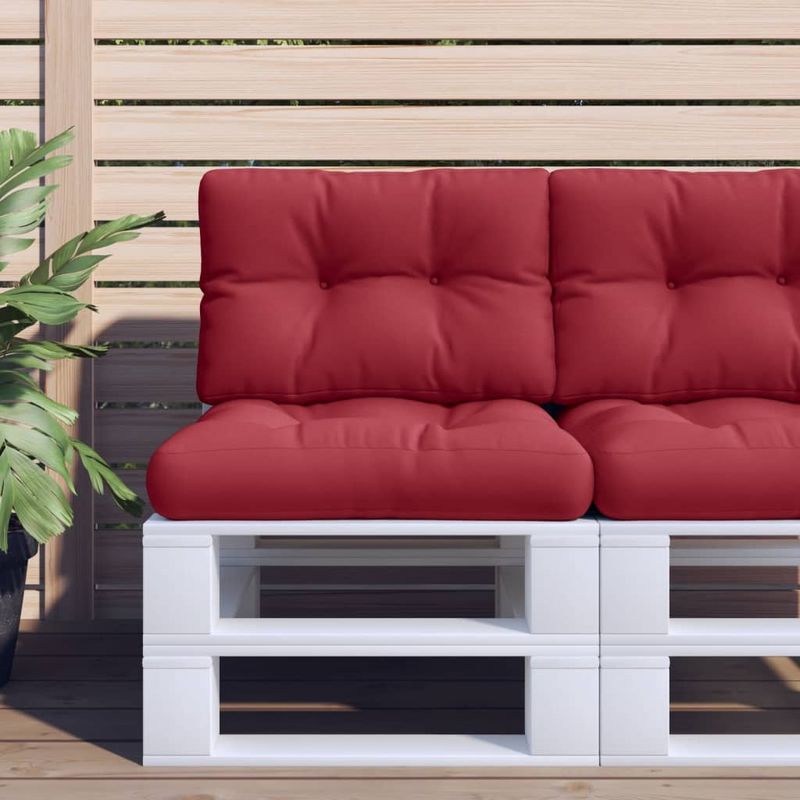 Casa si Gradina - Gradina si terasa - Mobilier exterior - Perne decorative exterior - Perne de paleti, 2 buc., rosu vin, material textil - Infinity.ro
