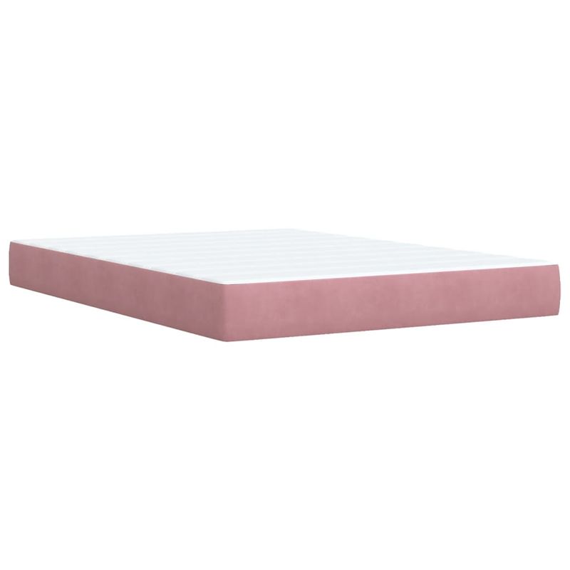 Casa si Gradina - Mobilier - Paturi si accesorii - Paturi - Pat box spring cu saltea, roz, 160x200 cm, catifea - Infinity.ro