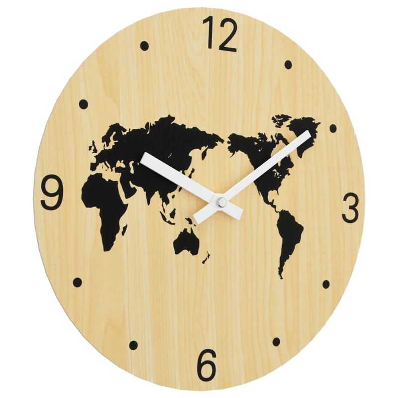 Casa si Gradina - Decoratiuni - Ceasuri - Ceas de perete galben si negru, Ø30 cm, lemn prelucrat - Infinity.ro