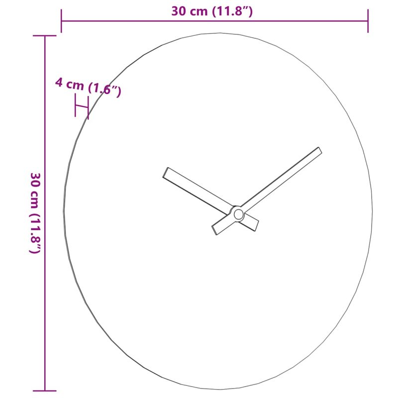 Casa si Gradina - Decoratiuni - Ceasuri - Ceas de perete galben si negru, Ø30 cm, lemn prelucrat - Infinity.ro