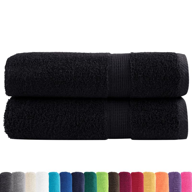 Casa si Gradina - Textile si covoare - Textile baie - Prosoape - Prosoape de dus premium 2buc. 70x140 cm 600 gsm 100% bumbac, negru - Infinity.ro